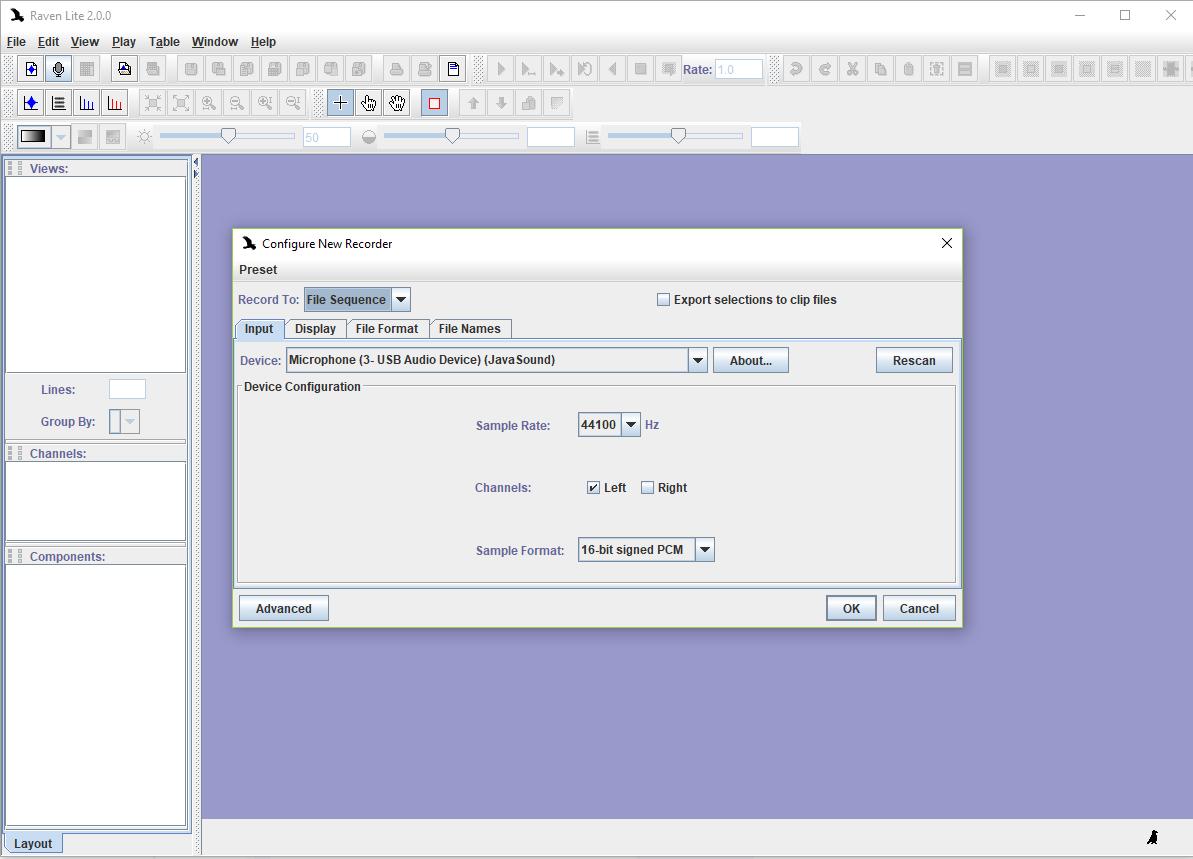 Raven Lite for recording – nocmig